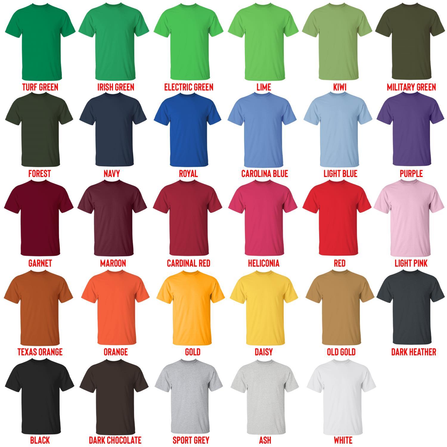 t shirt color chart - Ghost Adventures Store
