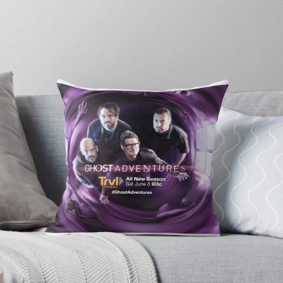 Ghost Adventures Purple River Throw Pillow